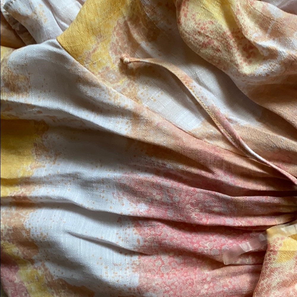 1 LEFT!! NEW trendy tie dye tiered ruffle blouse - Picture 7 of 9